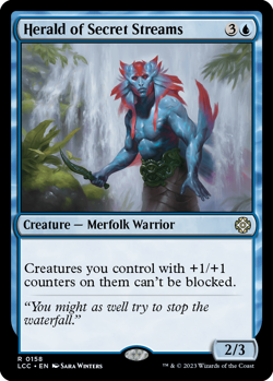 MTG magic 1x Herald of Secret Streams (M/NM) Commander Lost Caverns of Ixalan - Image 1