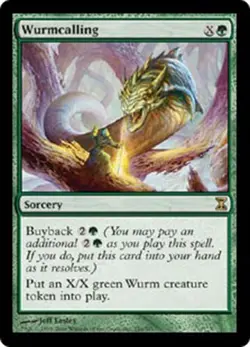 MTG Magic the Gathering Rare Wurmcalling Time Spiral NM - Image 1