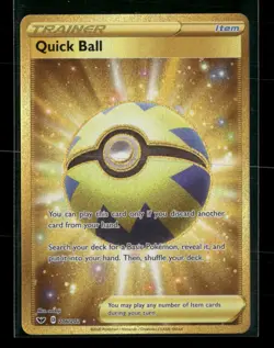 Quick Ball (Secret) 216/202 Pokemon SWSH01: Sword & Shield Base Set Secret Rare - Image 1