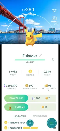 6 Pikachu With Location Background Japan - Pokemon Go - Image 3