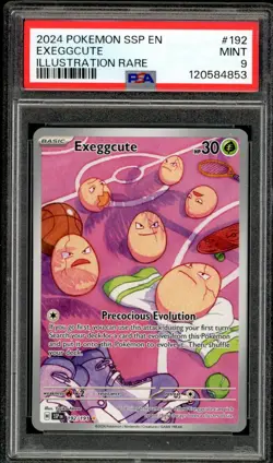 2024 Pokemon SSP English Exeggcute #192/191 Illustration Rare PSA 9 - Image 1