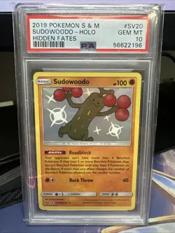 Sudowoodo Shiny Vault S&M Hidden Fates SV20/SV94 Pokemon PSA 10 Gem Mint - Image 1