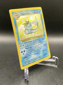 Vaporeon 12/64 Jungle Unlimited (1999) Holo Rare Vintage WOTC Pokemon TCG MP - Image 3