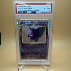 2002 POKEMON GENGAR REVERSE FOIL LEGENDARY COLLECTION EX-MT #11 PSA 6 - Image 1