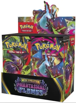 Pokemon TCG Mega Evolution Phantasmal Flames Booster Display Box (36 Packs) - Image 1