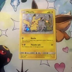 Pikachu Holo Pokemon Sun & Moon Black Star Promo #SM162 MP moderately played - Image 1