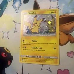 Pikachu Holo Pokemon Sun & Moon Black Star Promo #SM162 MP moderately played - Image 3