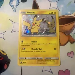 Pikachu Holo Pokemon Sun & Moon Black Star Promo #SM162 MP moderately played - Image 4