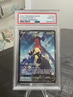 2022 POKEMON SWORD & SHIELD ASTRAL RADIANCE #TG23 FULL ART/GARCHOMP V PSA 10 - Image 1