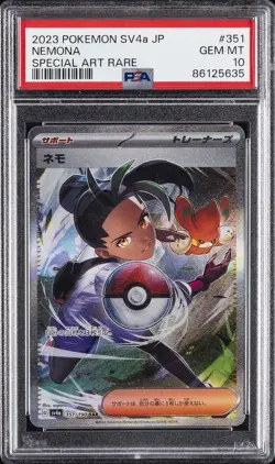 2023 POKEMON JPN SV4A-SHINY TREASURE EX SPECIAL ART RARE #351 NEMONA PSA 10 - Image 1
