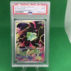 2025 POKEMON MEG EN-MEGA EVOLUTION ILLUSTRATION RARE #133 BULBASAUR PSA 9 - Image 1