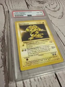 1999 Pokemon Electabuzz Shadowless Unlimited Rare Base Set #20 PSA 8 Nm - Mt - Image 3