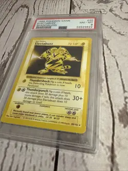 1999 Pokemon Electabuzz Shadowless Unlimited Rare Base Set #20 PSA 8 Nm - Mt - Image 4