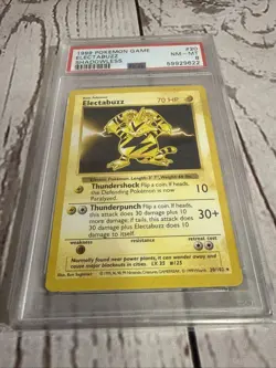 1999 Pokemon Electabuzz Shadowless Unlimited Rare Base Set #20 PSA 8 Nm - Mt - Image 5