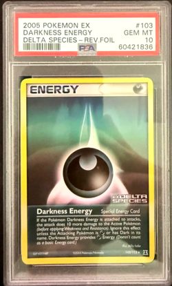 POKEMON DARKNESS ENERGY EX DELTA SPECIES REVERSE HOLO #103 PSA 10 - Image 1