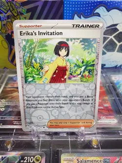 Erika's Invitation 160/165 Reverse Holo Uncommon Pokemon TCG S&V English 151 - Image 1
