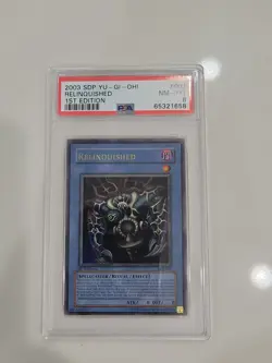 2003 YU-GI-OH RELINQUISHED 1ST EDITION SDP-001 PSA 8 NM-MT - Image 1