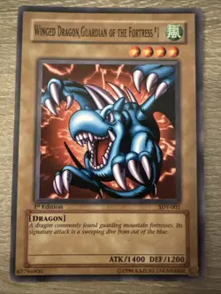 Yu-Gi-Oh Winged Dragon Guardian of the Fortress #1 SDY-003 Starter Deck 1st MP - Image 1