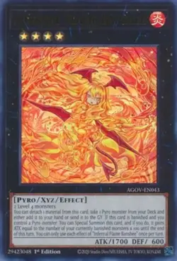 Yugioh! Infernal Flame Banshee - AGOV-EN043 - Ultra Rare - 1st Edition Near Mint - Image 1