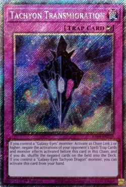 RA04-EN220 TACHYON TRANSMIGRATION PLATINUM SECRET RARE 1ST EDITION YuGiOh CARD - Image 1