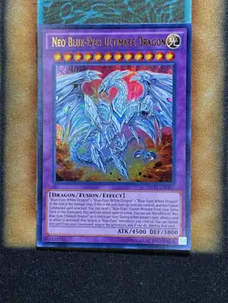 Yugioh Neo Blue-Eyes Ultimate Dragon MVP1-EN001 Ultra Rare LP - Image 1