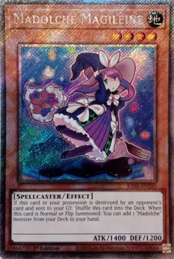 RA04-EN185 MADOLCHE MAGILEINE PLATINUM SECRET RARE 1ST EDITION YuGiOh CARD - Image 1