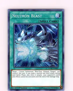 Yu-Gi-Oh TCG Neutron Blast LCKC-EN041 1st Edition Secret Rare Card NM - Image 1