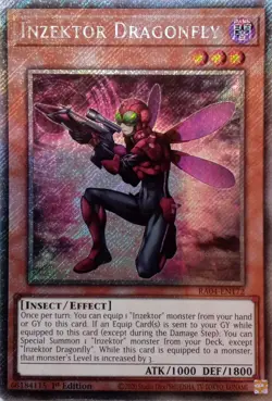 RA04-EN172 INZEKTOR DRAGONFLY PLATINUM SECRET RARE 1ST EDITION YuGiOh CARD - Image 1