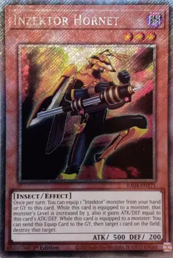 RA04-EN171 INZEKTOR HORNET PLATINUM SECRET RARE 1ST EDITION YuGiOh CARD - Image 1