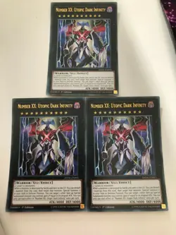 Yugioh Number XX: Utopic Dark Infinity DANE-EN093 Ultra Rare 1st NM x3 Play Set - Image 1