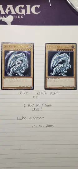 Blue-Eyes White Dragon Ultimate Rare Card OP28-EN001 (OTS Tournament Pack 28) - Image 1