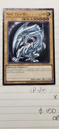 Blue-Eyes White Dragon Ultimate Rare Card OP28-EN001 (OTS Tournament Pack 28) - Image 2