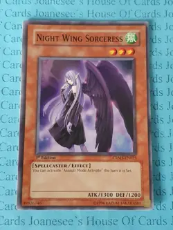Night Wing Sorceress CRMS-EN025 Common Yu-Gi-Oh Card 1st Edition - Image 1