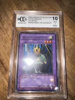 Yugioh DRAGONESS THE WICKED KNIGHT LOB-086 1st Edition (GEM MINT) PSA 10 - Image 2