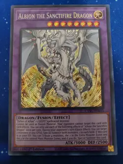 YuGiOh Albion the Sanctifire Dragon Secret 1st Cyberstorm Access CYAC-EN035 - Image 1
