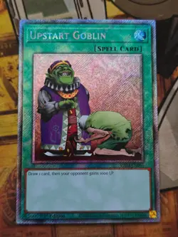 Yugioh - Upstart Goblin RA03-EN096 Platinum Secret Rare 1st Edition Near Mint - Image 1