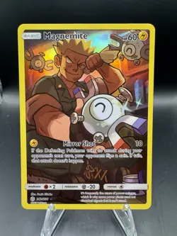 Pokemon Magnemite Cosmic Eclipse Full Art SM Holo Card 242/236 Secret Rare 2 - Image 1