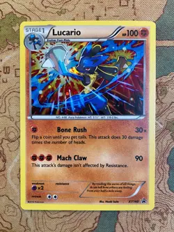 Pokemon Card TCG - Lucario XY140 Black Star Promo XY Promos Near Mint - Image 1