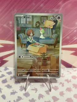 Pokemon TCG Ralts Scarlet Violet Base Set Holo Illustration Rare Card 211/198 - Image 1