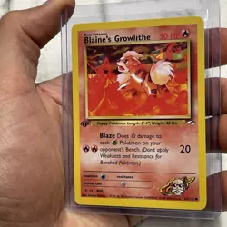Pokemon Card - Blaine's Growlithe 1st Edition Gym Heroes 62/132 Common NM Vtg - Image 2