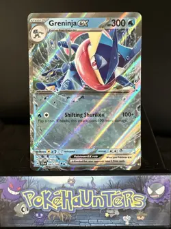 Pokemon Card Greninja ex 041/142 Surging Sparks Double Holo Rare Near Mint - Image 1