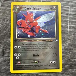 Pokemon Neo Destiny Dark Scizor Holo First Edition Card 9/105 NM - Image 1