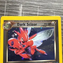 Pokemon Neo Destiny Dark Scizor Holo First Edition Card 9/105 NM - Image 2