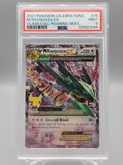 Pokemon 2021 M Rayquaza EX 76/108 Celebrations Classic Collection PSA 9 - Image 1