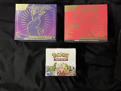 Pokemon TCG Scarlet and Violet ETB (2) And Booster Box Bundle - Lot Of 3 Items - Image 1