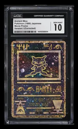 1999 Pokemon Japanese Movie Promo Version I Ancient Mew CGC 10 GEM MINT - Image 1
