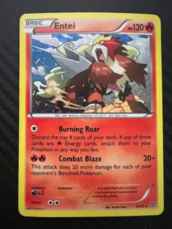 Pokemon TCG Entei 14/98 Cosmos Holo Ancient Origins Blister Promo VLP - Image 1