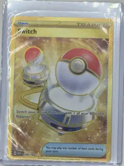 Pokemon Scarlet & Violet 151 Switch 206/165, Hyper rare Gold Mint Pack Fresh - Image 1
