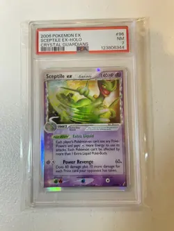 PSA 7 NM Sceptile EX Pokemon 2006 Crystal Guardians #96 - Image 1