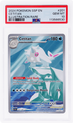 2024 Pokemon Scarlet and Violet Surging Sparks Cetitan Illustration Rare PSA 10 - Image 1